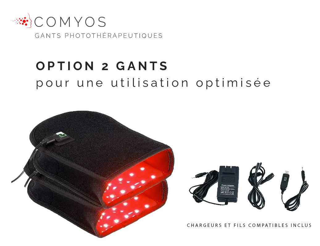 Gants Photothérapeutiques Comyos – Pour des Mains Rajeunies